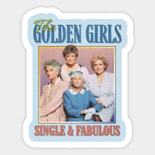 The Golden Girls Vintage !980 // Parody Meme Mashup Original Fan Design Artwork Sticker